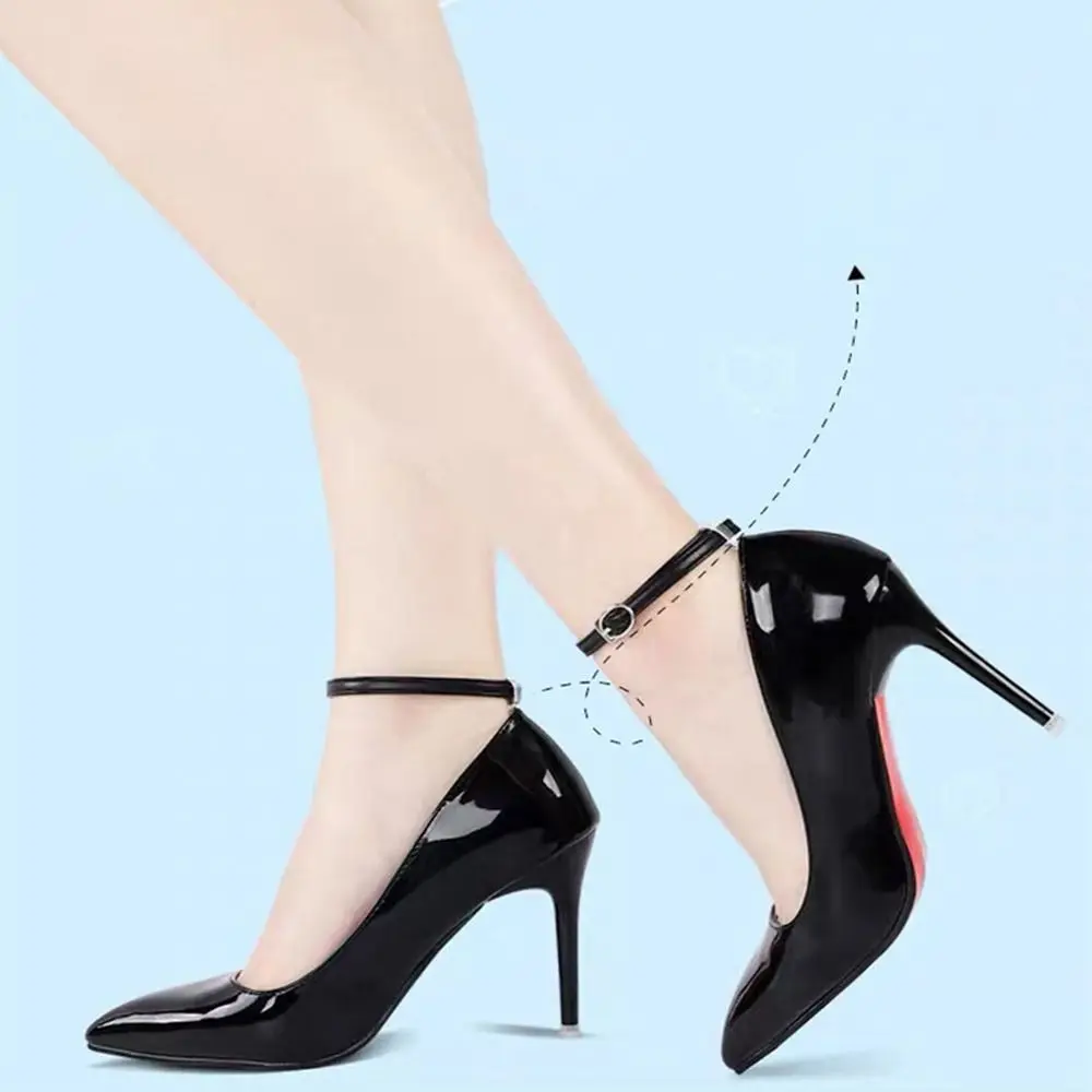 Shoe Accessories Anti-skid Ankle Shoe Belt Metal Tip Tie Straps Band Adjustable Shoe Belt Bundle Laces High Heels Shoes Women