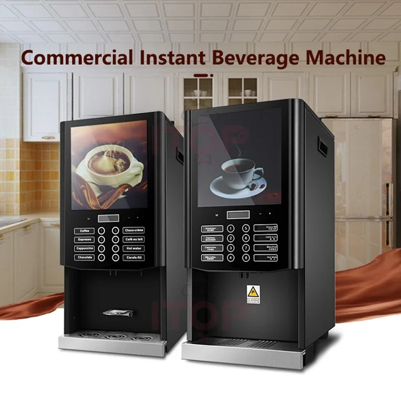LXCHAN Commercial Instant Beverage Machine 7Hot Different Drinks Hot Water Flavor Adjustment Have CE Coffee Maker 220-240V