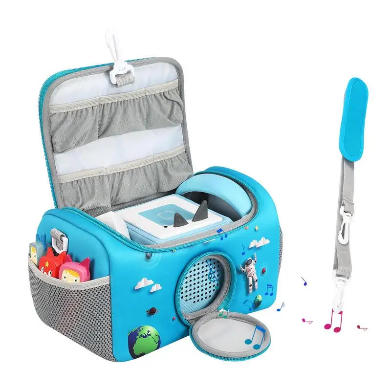 Shockproof Waterproof Fleece Zipper Storage Box Portable Kid Smart Speaker Protector Bag For Toniebox Playtime Puppy Starter Set