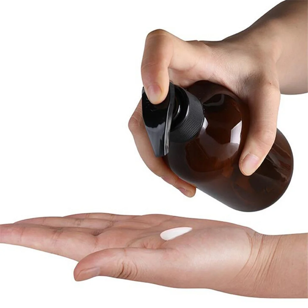 300 Ml Soap Dispenser Pump Hand Refillable Squeeze Bottles Liquid Sample Containers Brown Travel 3