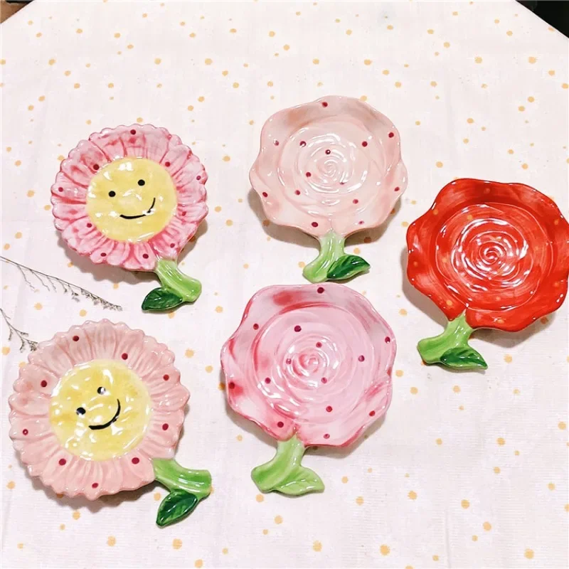

Cute and High Beauty Flower Creative Ceramic Soap Box, Drainage, Household Wash Hands, Soap Storage Rack, Netizens Soap Dishes