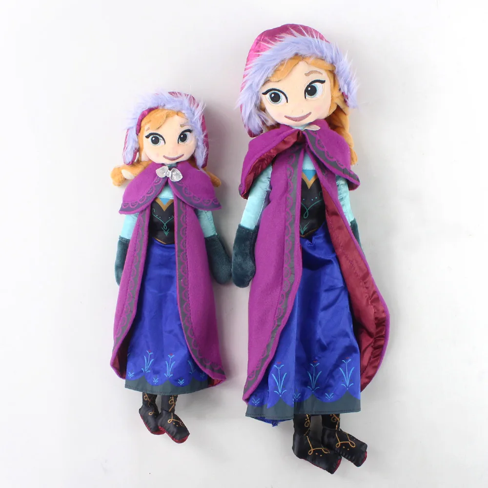 Kawaii 50cm Disney Frozen Snow Queen Elsa Stuffed Doll Princess Anna Toy  Elza Soft Plush Kids Toys Girl Birthday Halloween Gift - AliExpress