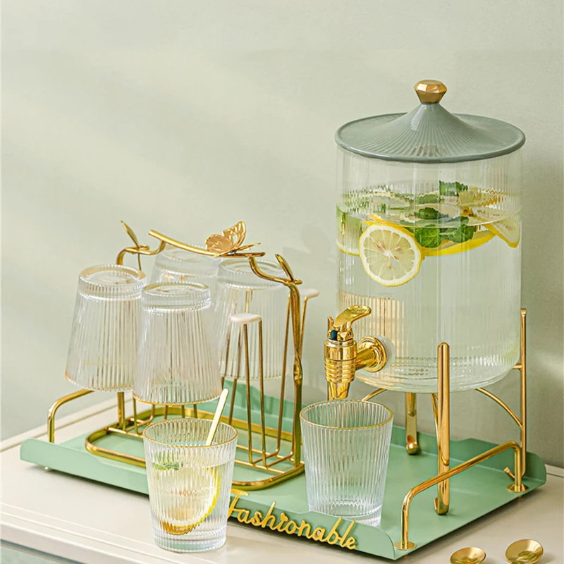 Glass Cold Kettle Stainless Steel Faucet Home Decor Large Capacity Water Jug Cup Kettle Outdoor Party Picnic Juice Dispenser - Water Pots & Kettles - AliExpress - Home goods for my wife