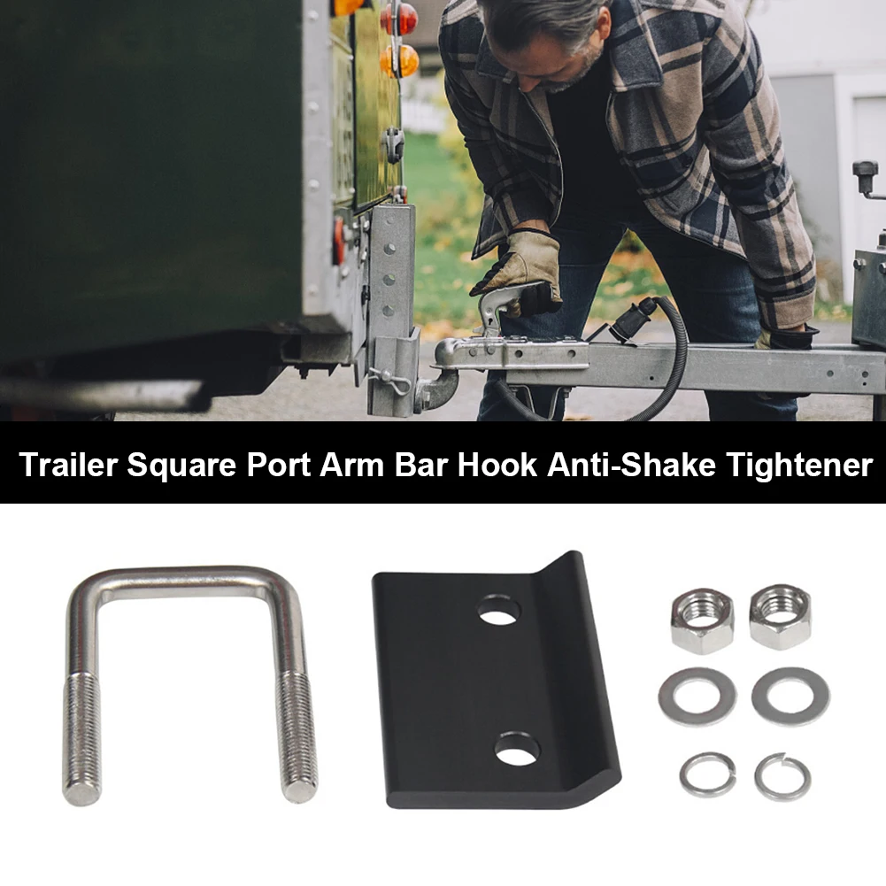 2 Inch Anti Rattle Tow Clamp Heavy Duty Trailer Damper U-Bolt Anti-Rattle Stabilizer Hitch Tightener Trailer Couplings Parts