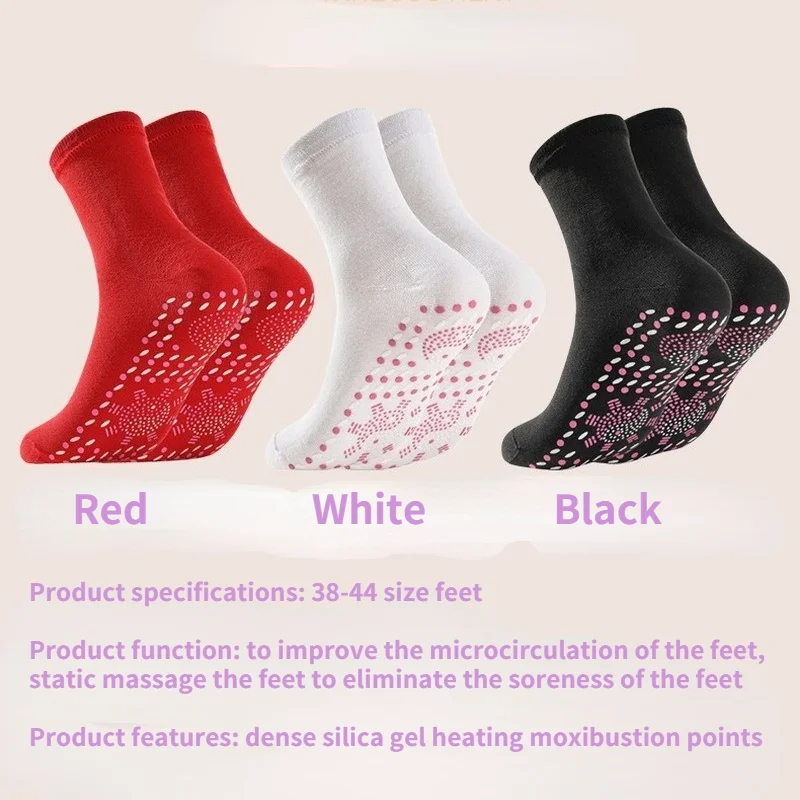 Self-heating Magnetic Socks for Women Men Self Heated Socks Tour Magnetic Therapy Comfortable Winter Warm Massage Pression mens socks heel protection socks