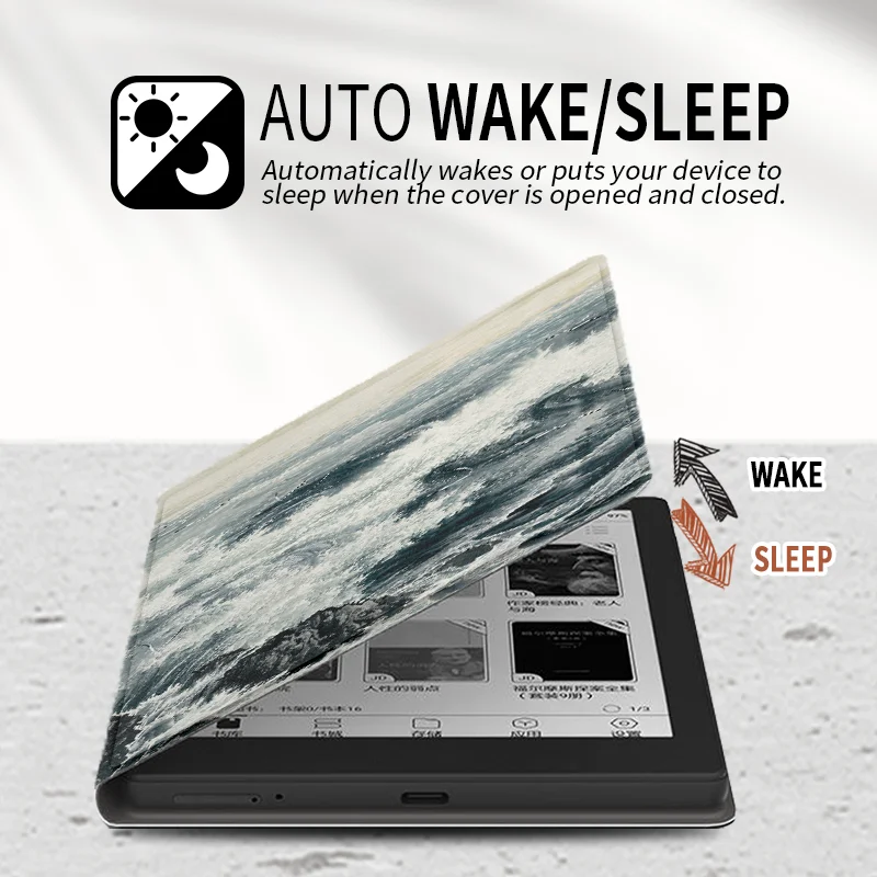 Ultra-Thin Magnetic Smart Tablet Cover with Auto Wake-Up Function and Artistic Design