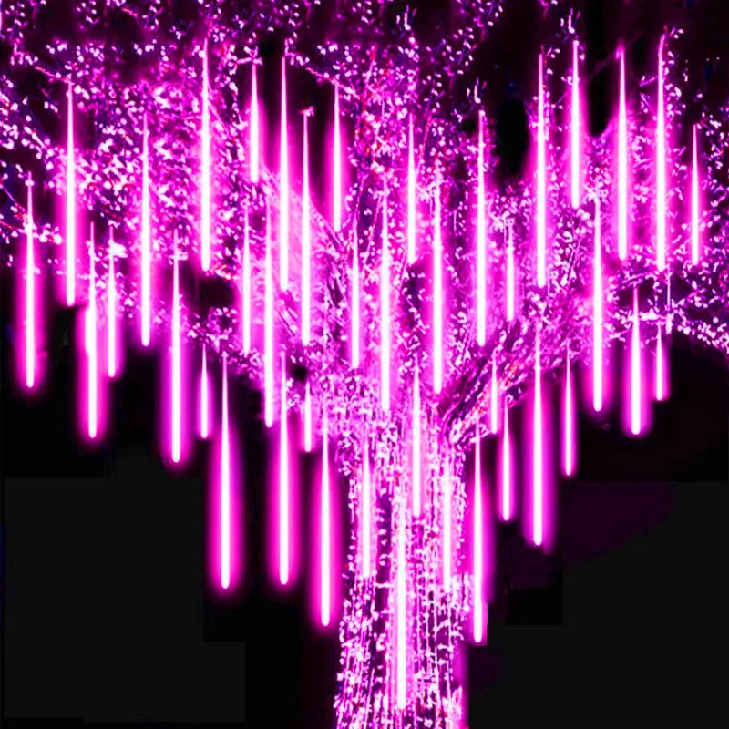 Tanie Słoneczne światła uliczne Meteor prysznic bajkowe oświetlenie LED Garland dekoracje sklep