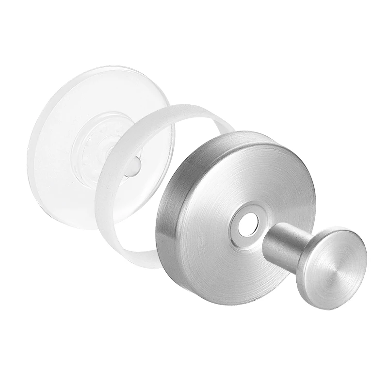 Stainless Steel Suction Cup Hook Waterproof Wall Mount Hooks Punch-free Reusable Kitchen Bathroom Wall Hanger Towel Clothes
