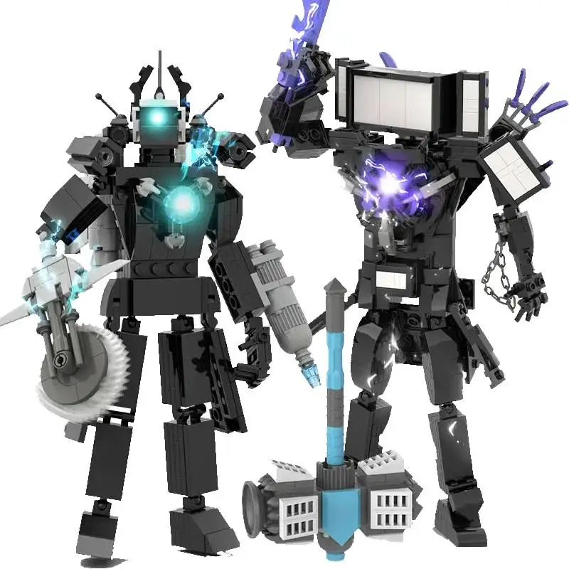 Skibidi Toilet Block Toys Titans Speakerman Cameraman Titans Tv Uomo Donna Brick Camera Man Figure Toys For Boys Navidad Gift