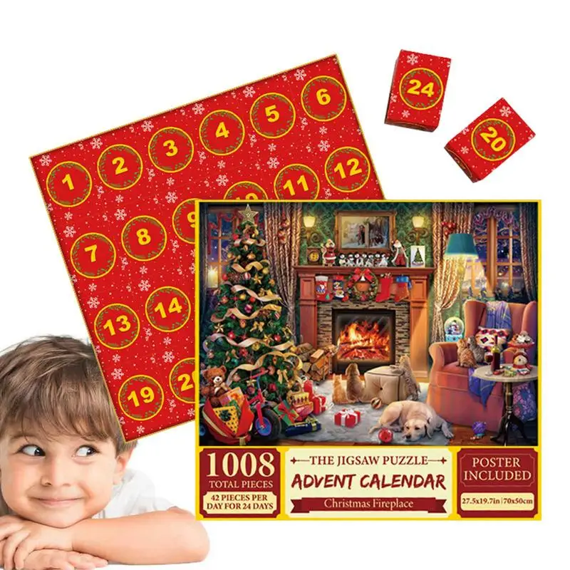 Advent Calendar 2023 Christmas Jigsaw Puzzles 24 Days Christmas