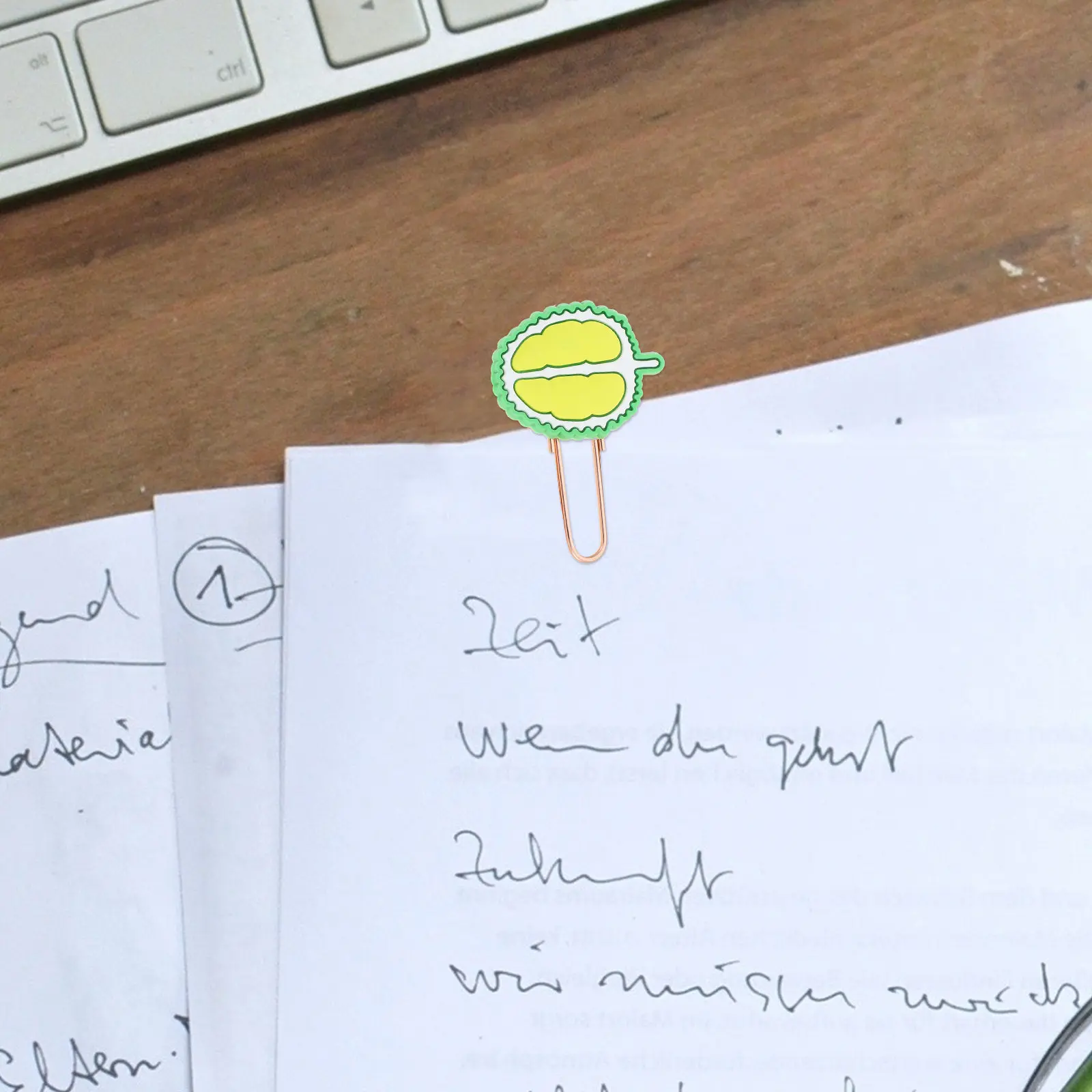 10Pcs 금속 종이 클립 북마크 과일 모양의 장식 사무실 학교 문구 종이 용 귀여운 재미 있은 종이 클립 북마크 클립