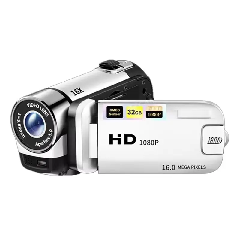 CLCU 1080P HD 16X 디지털 줌 디지털 카메라 LED 라이트 디지털 카메라 Vlog 여행 카메라 하이킹용 디지털 카메라