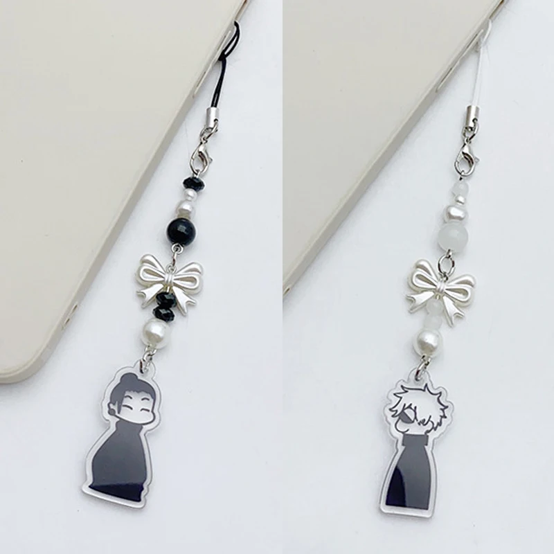 Anime Jujutsu Keychain Cosplay Geto Suguru Satoru Gojo Phone Charm Pendant Bag Decoration