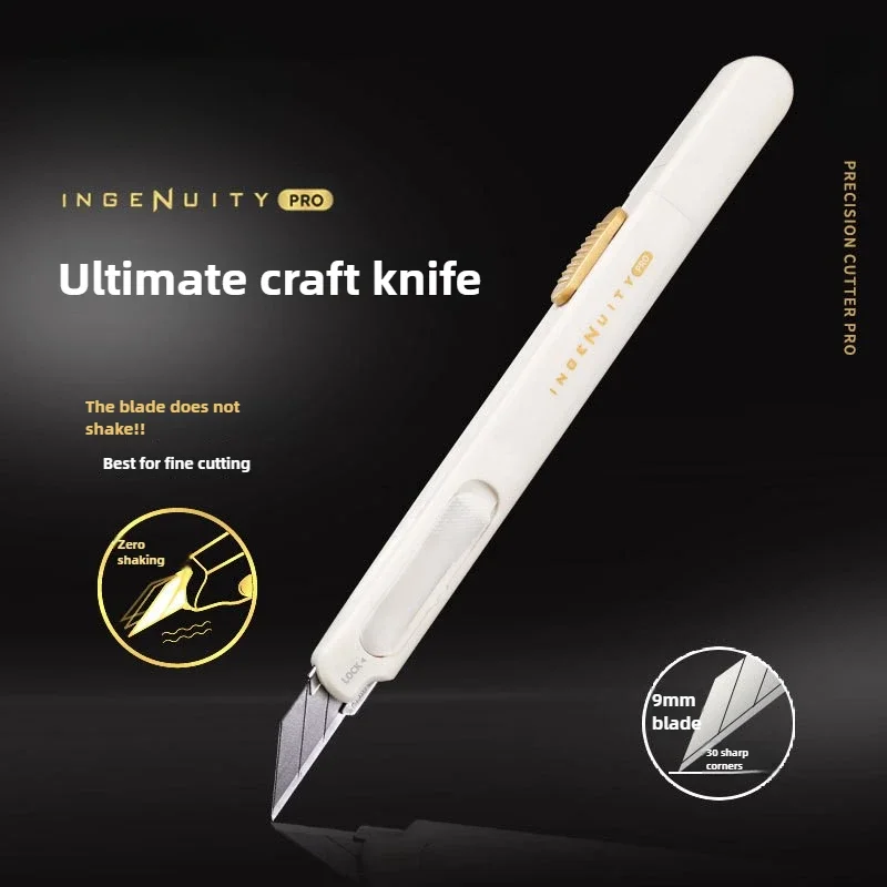 Pocket Utility Knife 9mm 30 &deg; Blade Craft Knife For Vinyl Car Film Decals Widnow Film Cutting DIY Tool No Shaking Cutter