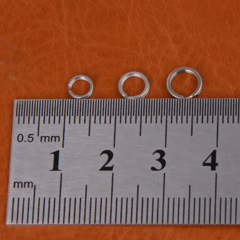 50/100PCS Fishing Split Rings 5-9MM Crank Hard Bait Snap Silver Stainless Steel Double Loop Split Open Carp Fishing Accessories fishing accessories fishing tackle fishing swivels