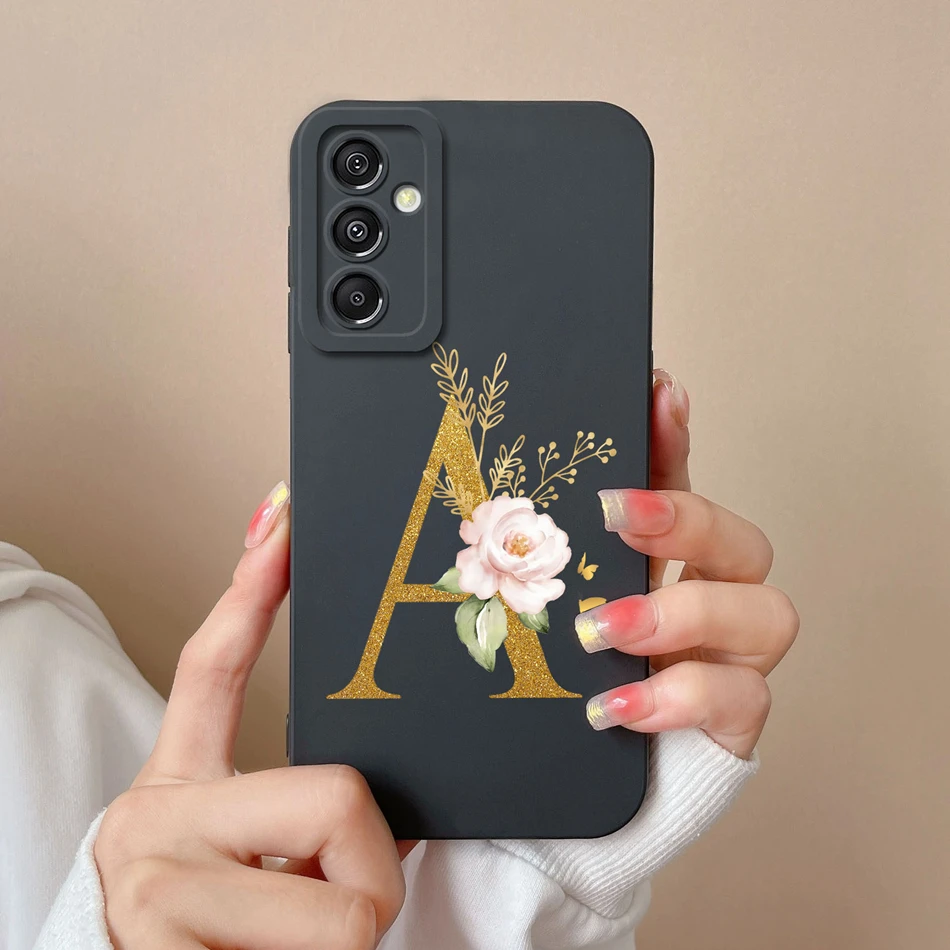 Elegant Rose Letter Soft Silicone Camera Protector Phone Case - Simple Liquid Silicone Back Cover in Rose