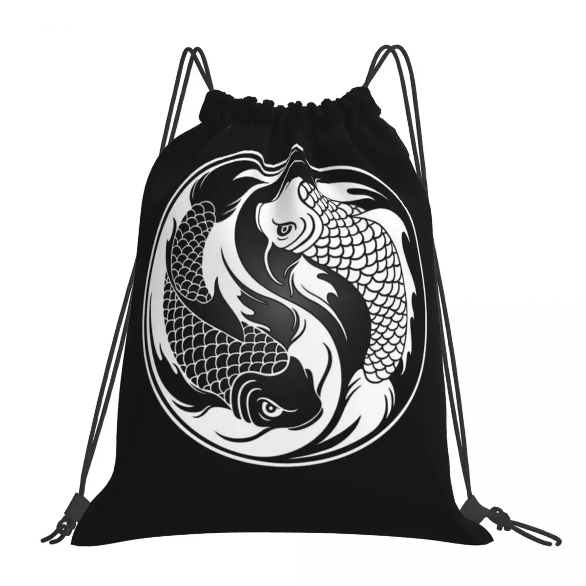 

Черно-белые сумки на шнурке Yin Yang Koi