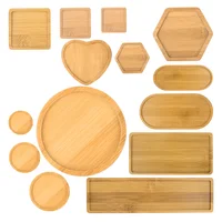 14 Style Round Square Flower Pots Planter Bamboo Tray Wood Holder Home Decor Gardening Supply Anti-Fade Simple Elegant Design 6