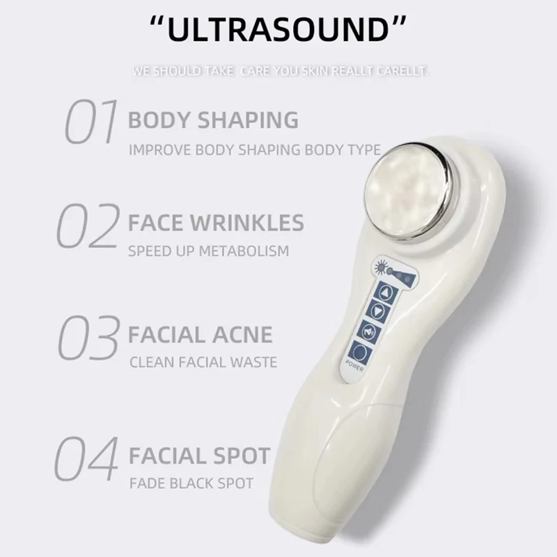 Portable Ultrasound Massager Pain Therapy Skin Care 1MHz Ultrasound Massager Galvanic Face Cleaning Facial Body Beauty Machine facial massager face massager skin therapy wand facial therapy wand facial beauty wand facial cleaning tool