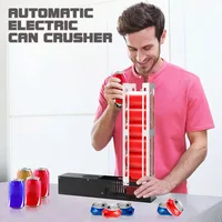 AutomaticCans Crusher Beer Juice Cola Continuous Cans Presser Machine Aluminum Bottles Flattening Tool Machine Home Use 2