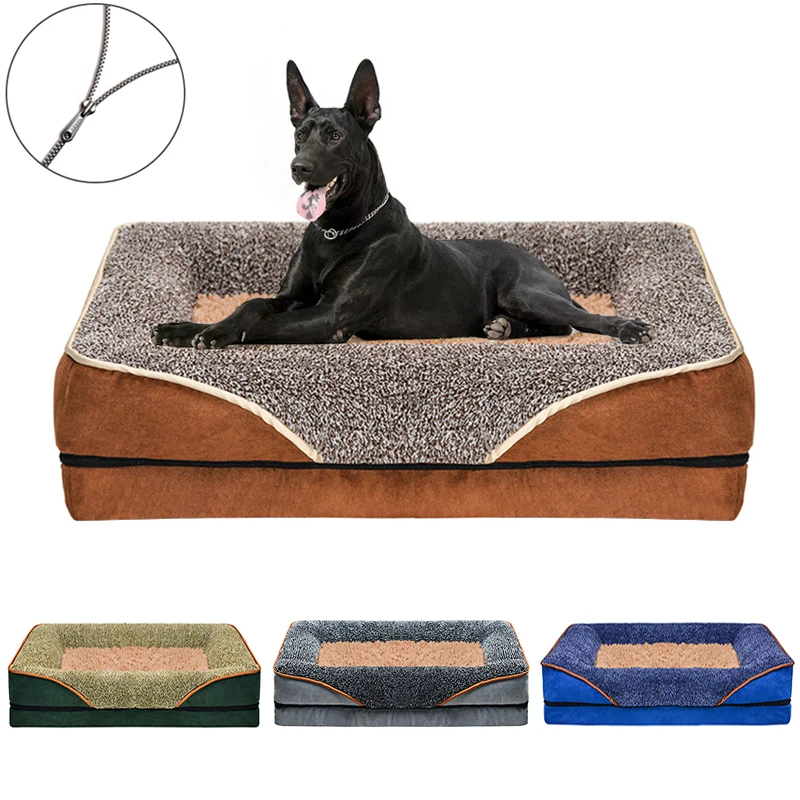 

Dropshipping 2022 Best Selling Products Zipper Dog Beds Kennel Bed Mat Winter Large Dog Sofa Bed Dog Washable Mat For Small Dog