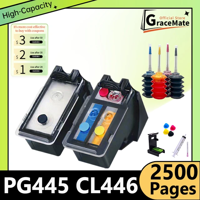 Gracemate Pg445 Cl446 Ink Cartridge Compatible For Canon 445 446.
