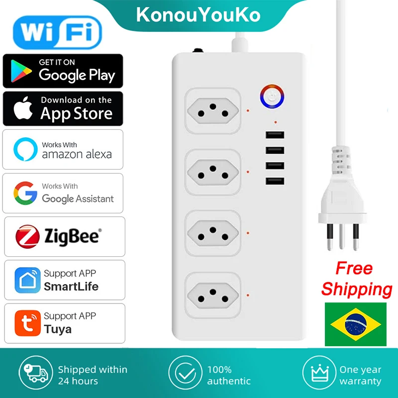 Zigbee Smart Extension Wifi Socket Smart Surge Protector