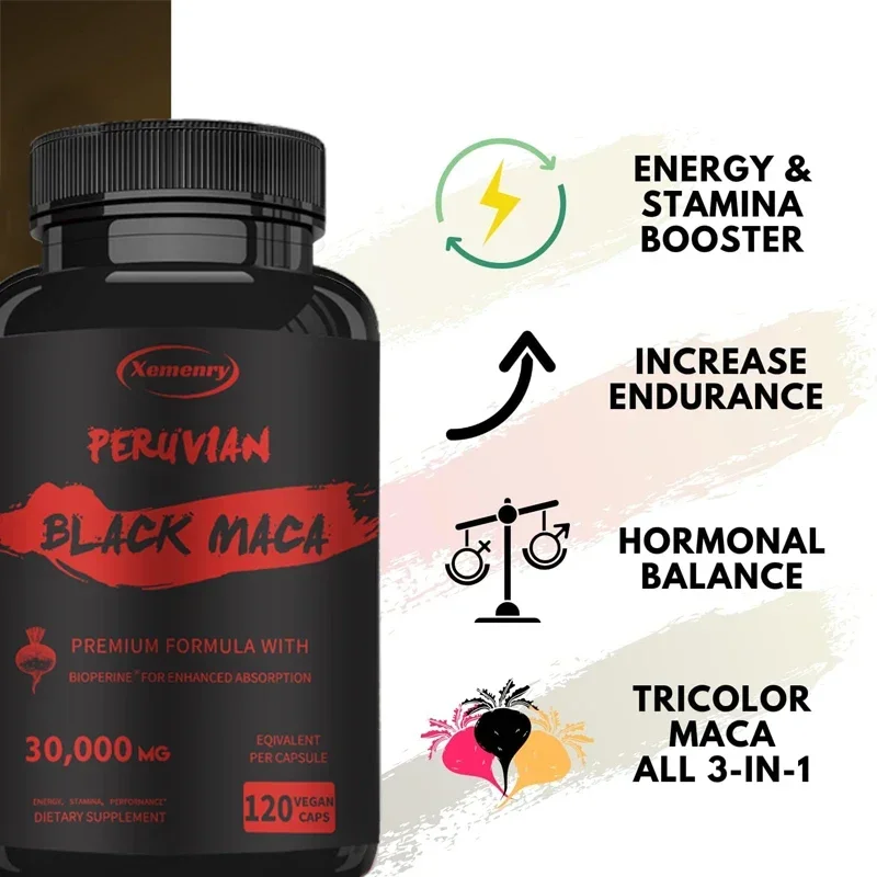 Black Maca Root Enhances Male Energy Vitality & Endurance Promotes Hormonal Balance and Supports Reproductive Health