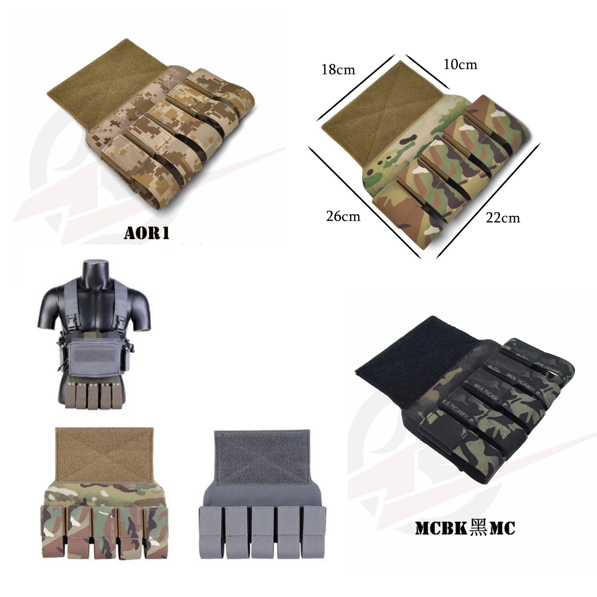 Tactical Vest 5 Banger Hanger Bag Airsoft D3Crm Mk3 Mk4 Chest Rig Hanging Down Attached Bag Custodia Per Granata