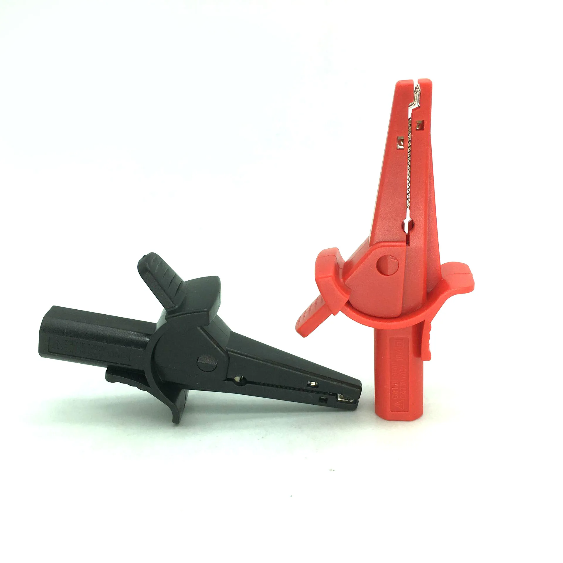 

100PCS Insulated CATIII 1000V 10A HV Test lead Alligator Clip Crocodile Clips for 4MM Banana Plug Multimeter Pen