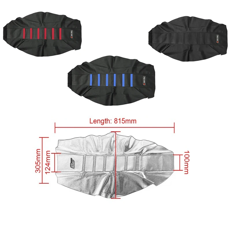Rubber Gripper Soft Motorcycle Dirt Bike Seat Cover Rib Skin Anti-Slip Pad For HONDA YAMAHA KAWASAKI SUZUKI KX KXF WRF SX EXC motorcycle seat covers