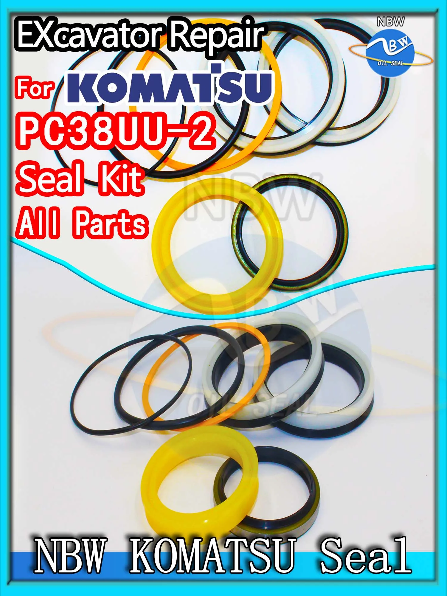 

For KOMATSU PC38UU-2 Excavator Oil Seal Kit High Quality Repair PC38UU 2 Clamshell Shovel Adjust Swing Gear Center Joint Gasket