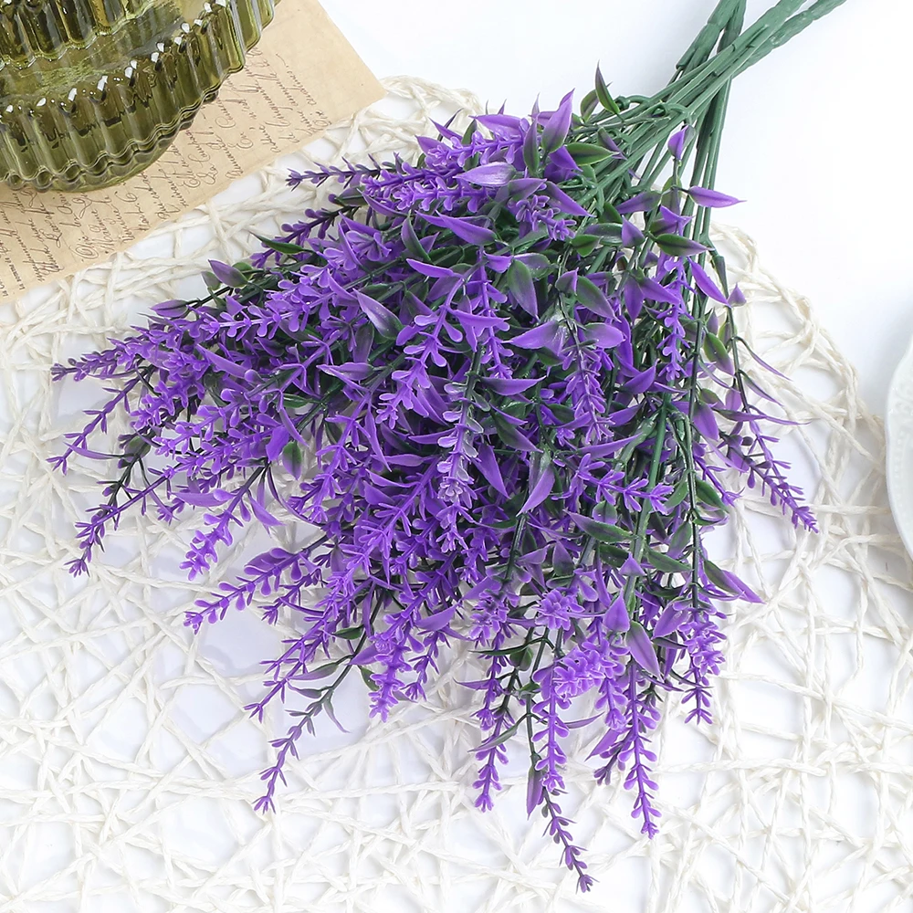 35 cm Künstliche Blume Kunststoff Lavendel Gefälschte Pflanze Hochzeit Hause Garten Dekoration Brautstrauß Haushalts Produkte Decortion – Detail 10