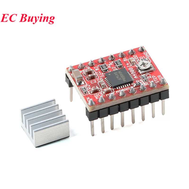 10 Stück/1 Stück Reprap Schrittmotor-Treibermodul-Platine A4988 DRV8825 Motor-Clipfilter Kühlkörper für 3D-Drucker-Zubehör – Detail 1