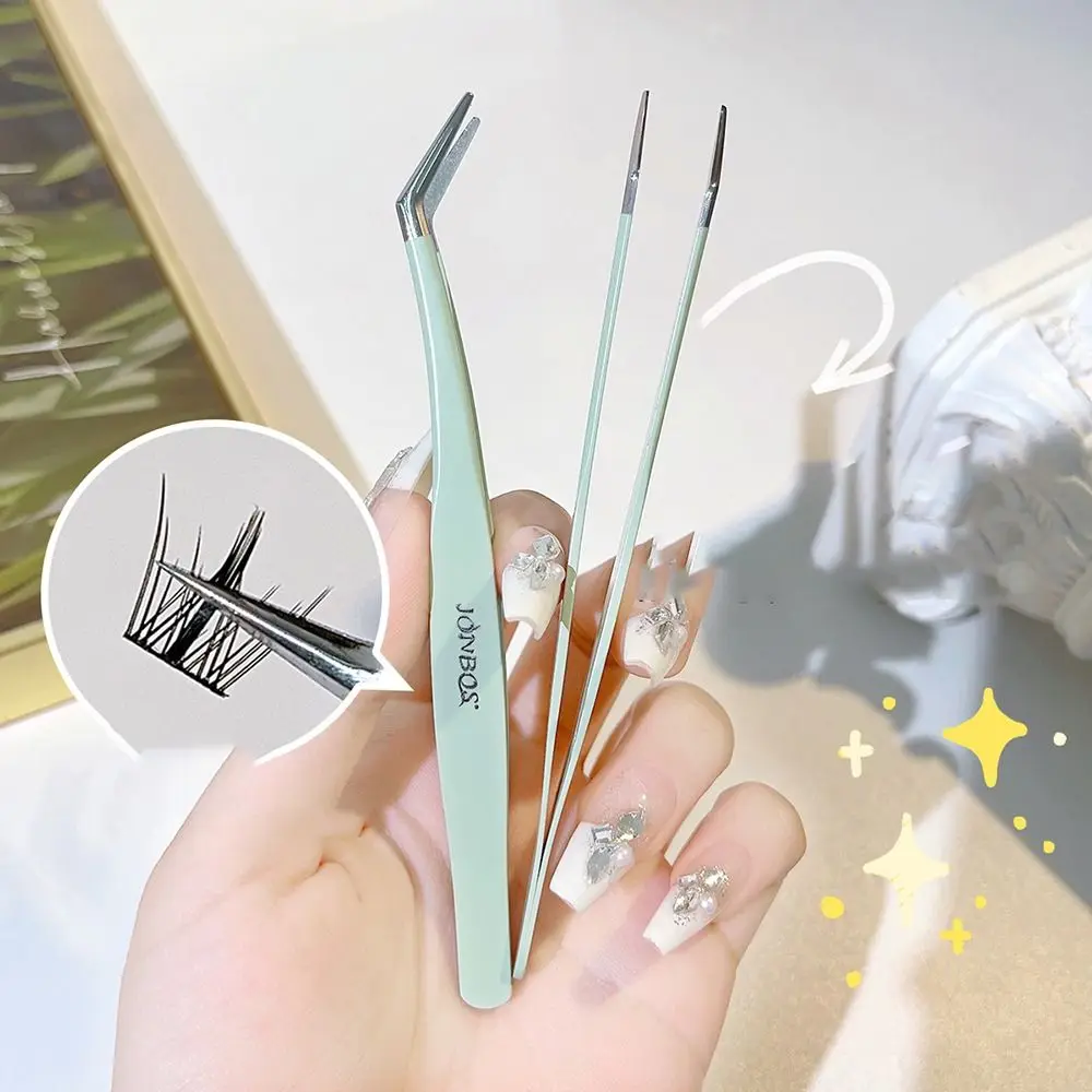 

Eyelash Extensions False Eyelash Tweezers Anti-static Non-magnetic Auxiliary Clip Clamp Stainless Steel 3D Accurate Makeup Tools