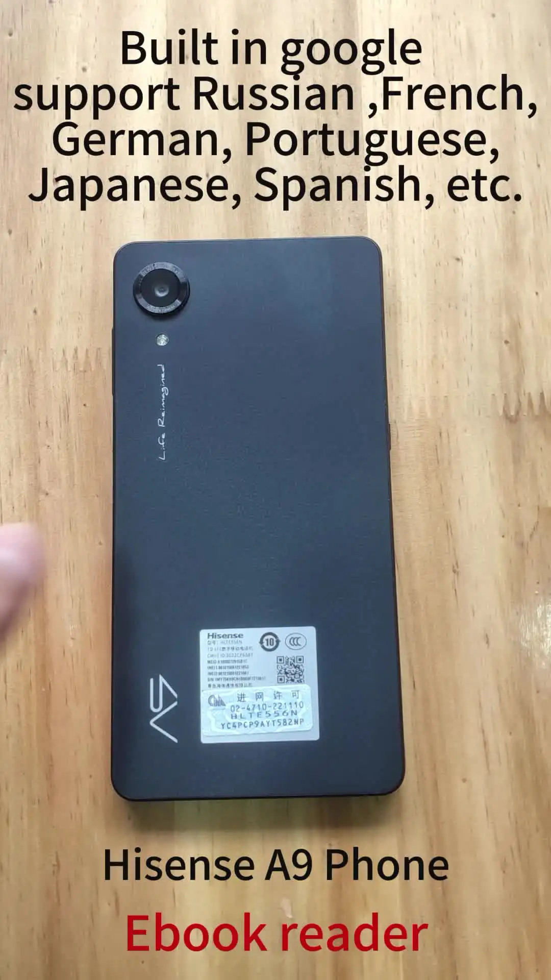 Hisense-A9インチインクスクリーン電話,8GB 256GB,hifi,バック