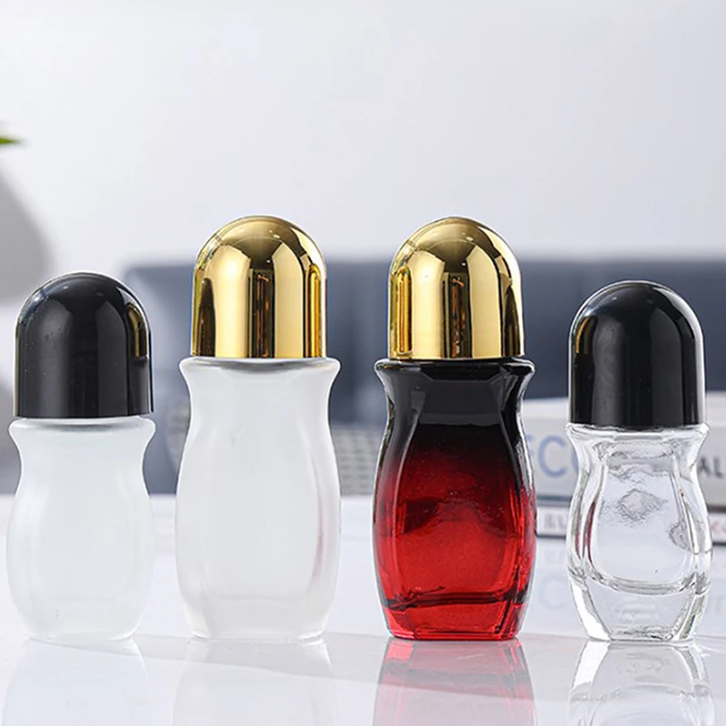 Clear Glass Refillable Roller Bottle for Essential Oils and Perfume