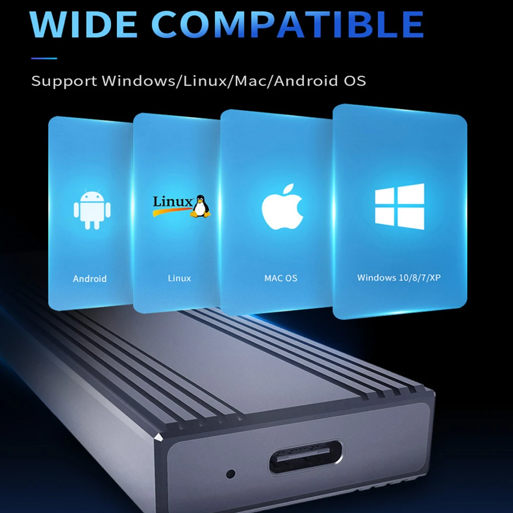 PCIE NVMe NGFF SATA M/B Ű SSD ϵ ̺ ڽ USB-C , M.2 SSD ̽ NVMe Ŭ, RGB  USB-A, M2 SSD ̽, 10gbps
