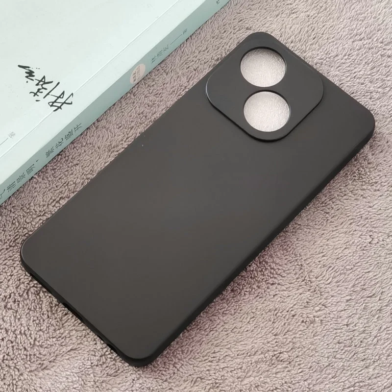 Sleek Matte Black Soft TPU Silicone Phone Case - Slim Back Cover