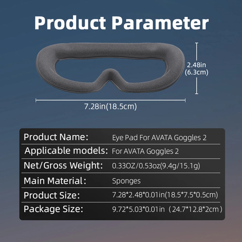 Eye Pad For Dji Avata Goggles 2 Flight Glasses Soft Sponge Eye Face Cushion Replacement Cover For Avata Accessories Y0e7
