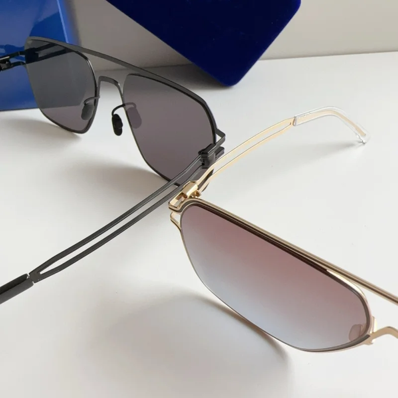 Deutschland Marke Design Schraubenlose Sonnenbrille Titan Ultraleicht Platz Mode Männer Sonnenbrille Große RIKU Gläser Auge Hohe Qualität – Detail 10