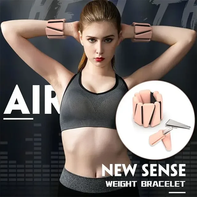 1/2lbs Wrist Weights Yoga Fitness Exercise Triangle Silicone Adjustable Ankle Wrist Protector Weight Bracele Jogging Wristband 2