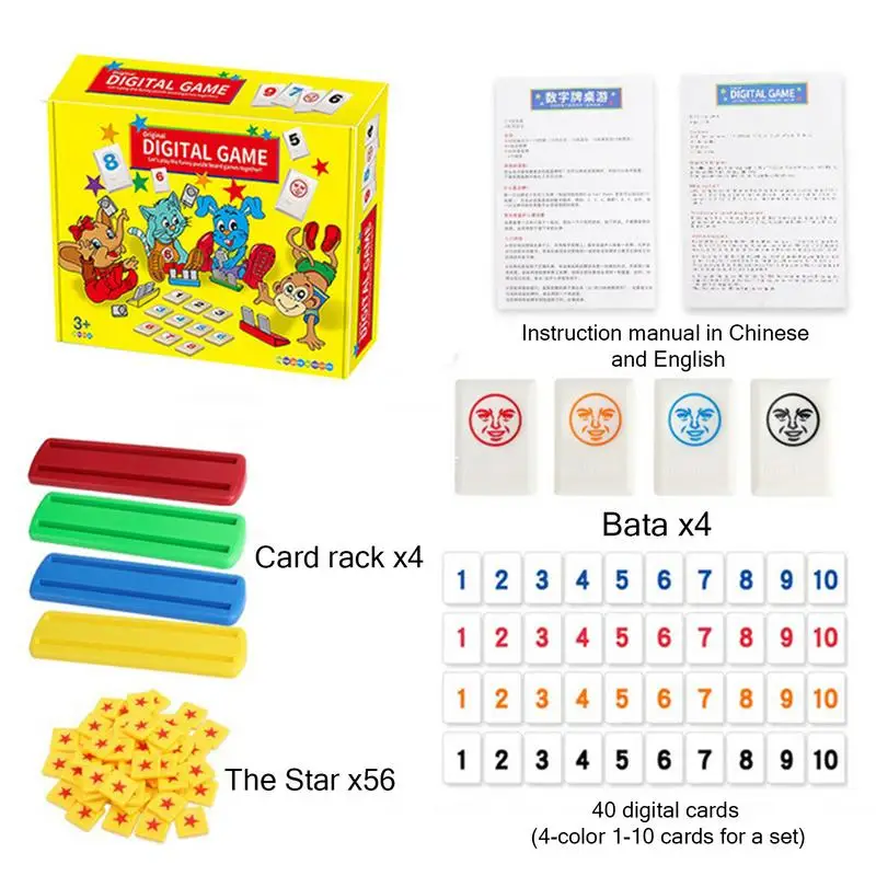 Mah Jongg Cards Digital Mah Jong Poker Card Board Game Lightweight Mahjong Playing Card For Family Gatherings Camping 5