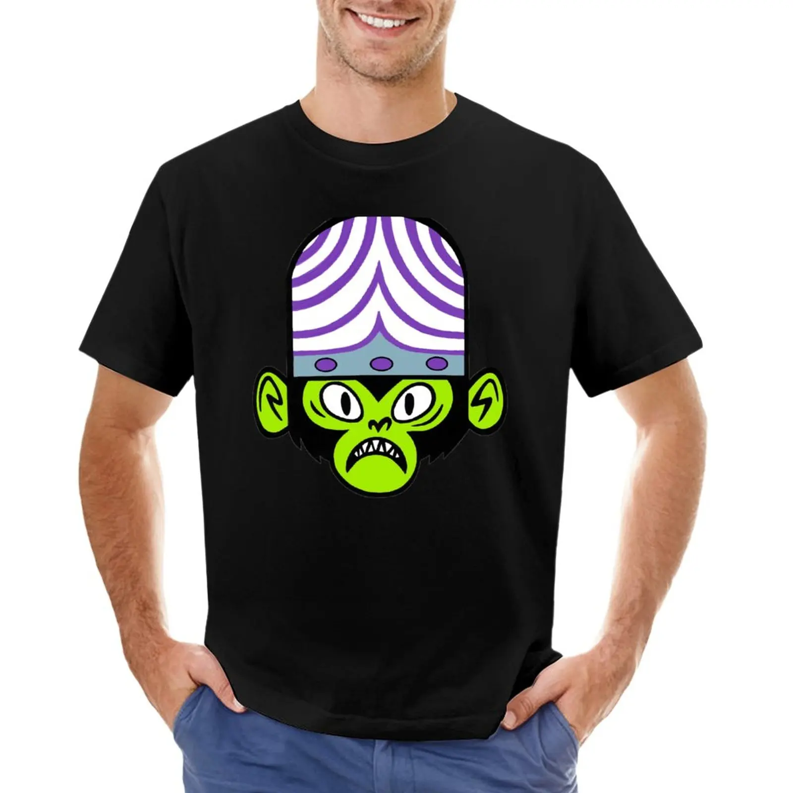Mojo JoJo 파워 퍼프 티셔츠, 남성용 짧은 옷
