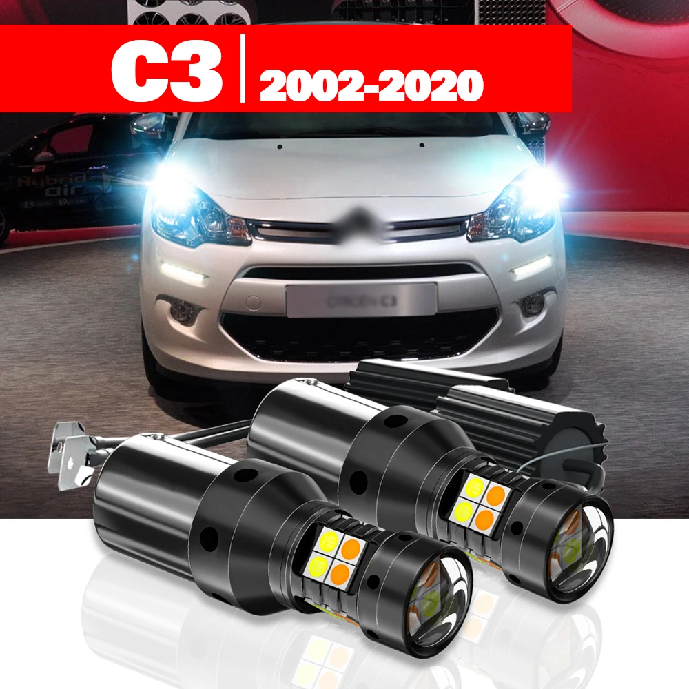 koloni Uændret Mart For Citroen C3 2002-2020 Accessories 2pcs LED Dual Mode Turn Signal+Daytime  Running Light DRL 2009 2010 2011 2016 2017 2018 2019 - AliExpress