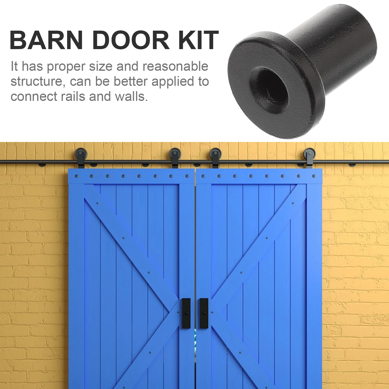 5 Pcs Barn Door Connector Flat Track Spacer Knob Kit Spacers Hardwares Gasket Sliding