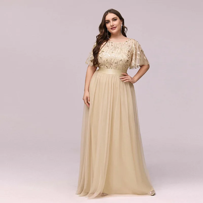 ICCLEK Vestido Feminino Festa Luxo Women\'s Elegant Dresses Loose Women\'s Red Evening Dresses Vestido Natal Plus size 8XL 9XL