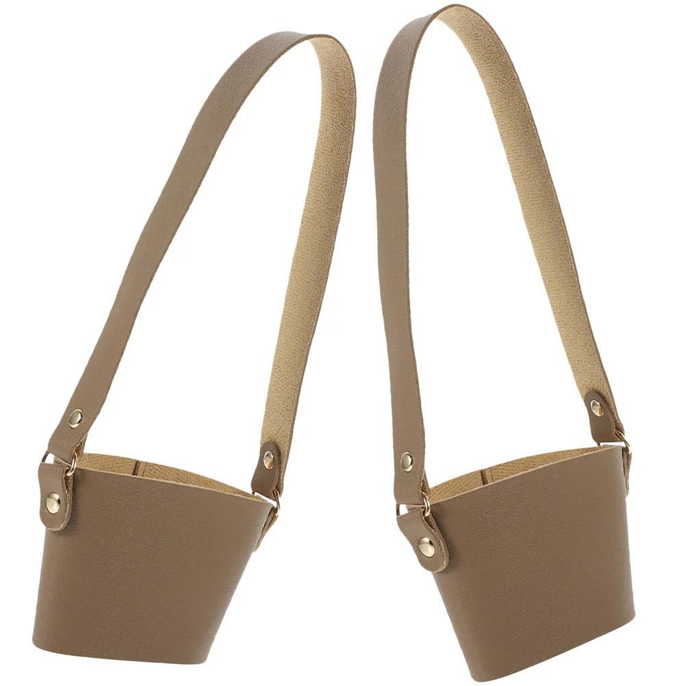 

2Pcs Coffee Cup Carrying Bag Handheld Water Bottle Sling Carrier Convenient Coffee Cup Storage Bag