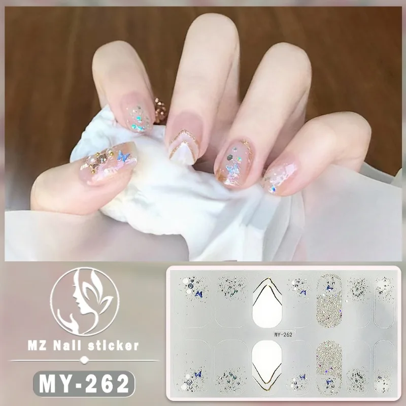 Waterproof 3D Rhinestone Nail Art Stickers - Sweet Self-Adhesive Manicure Decoration