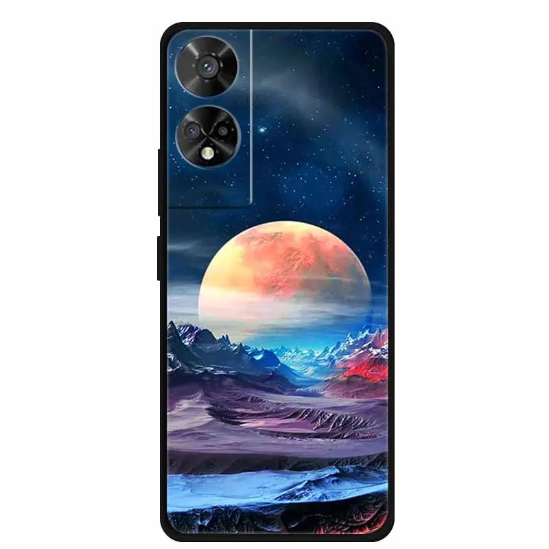 Lovely TPU Soft Silicone Painted Cat Phone Back Cover - 6.78  Coque